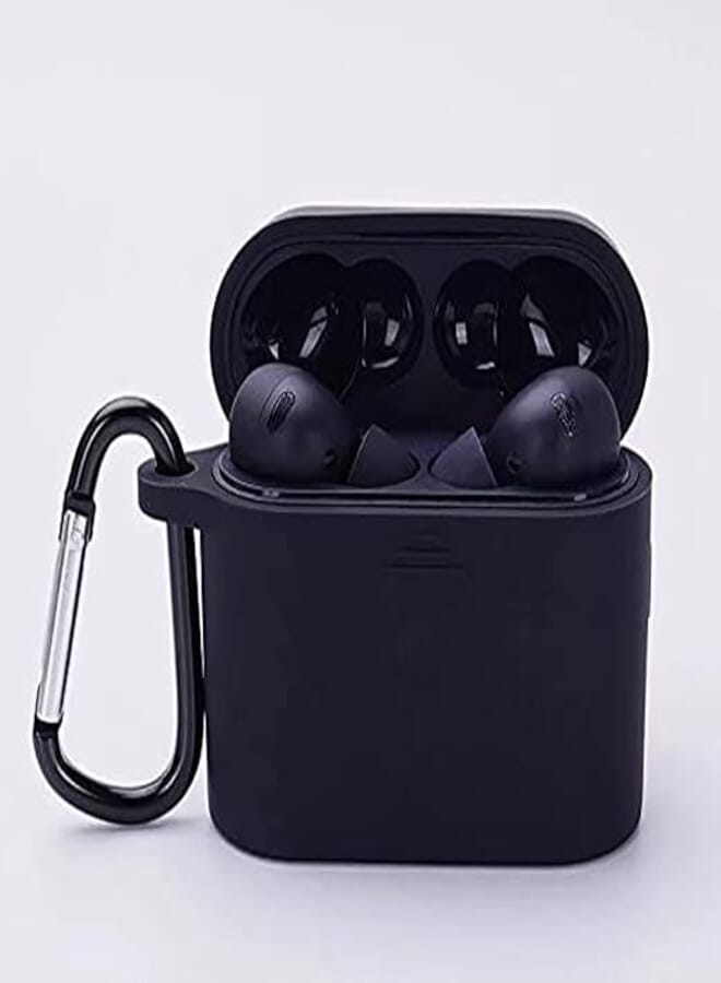SUPERLINE Xiaomi Air 2Pro Case Silicone case with key chain design compatible with 3D silicone earbuds accessories Xiaomi Air 2 Pro Case (New Xiaomi Air 2Pro, Black)